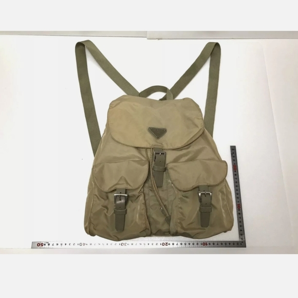 Vintage Prada Large Nylon Backpack Cammello - Picture 6 of 14
